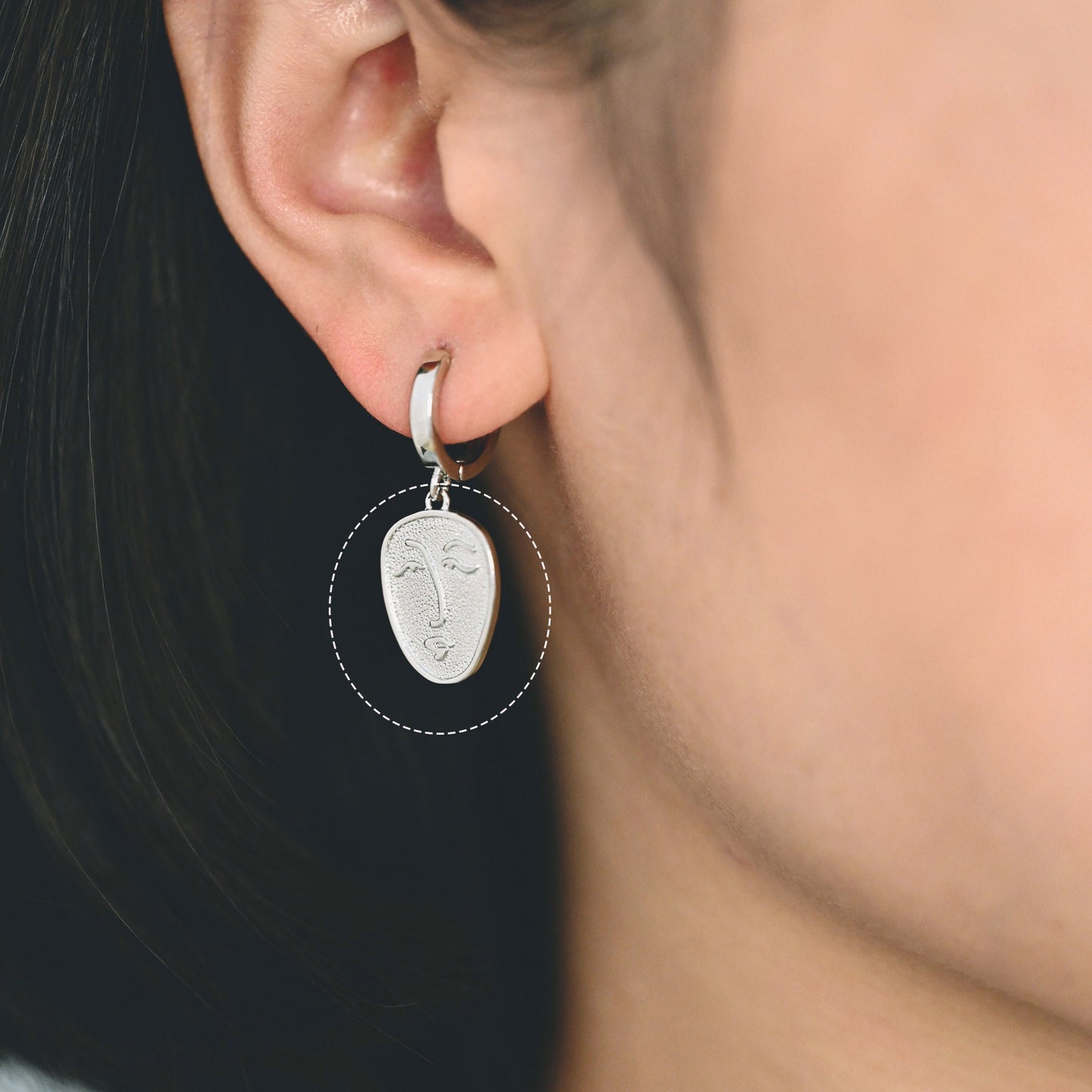 10pcs Gold/ Silver Tone Face Charm 19x13.5mm,18K Gold plated Brass, Jewelry Supply (GB-1532)