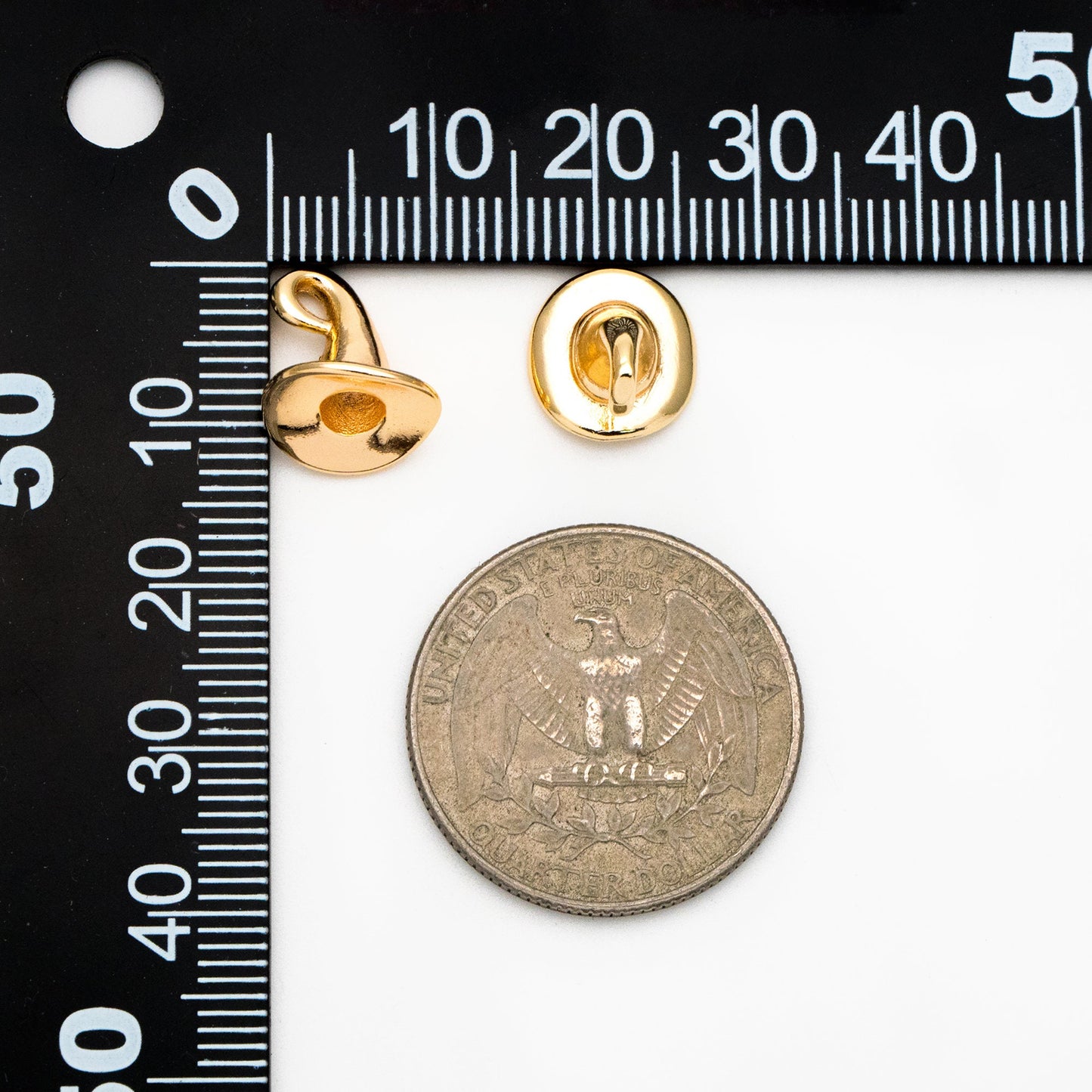 10pcs Gold Magic Hat Charm, Real Gold plated Brass, Witch Wizard Hat Charms (GB-4155)