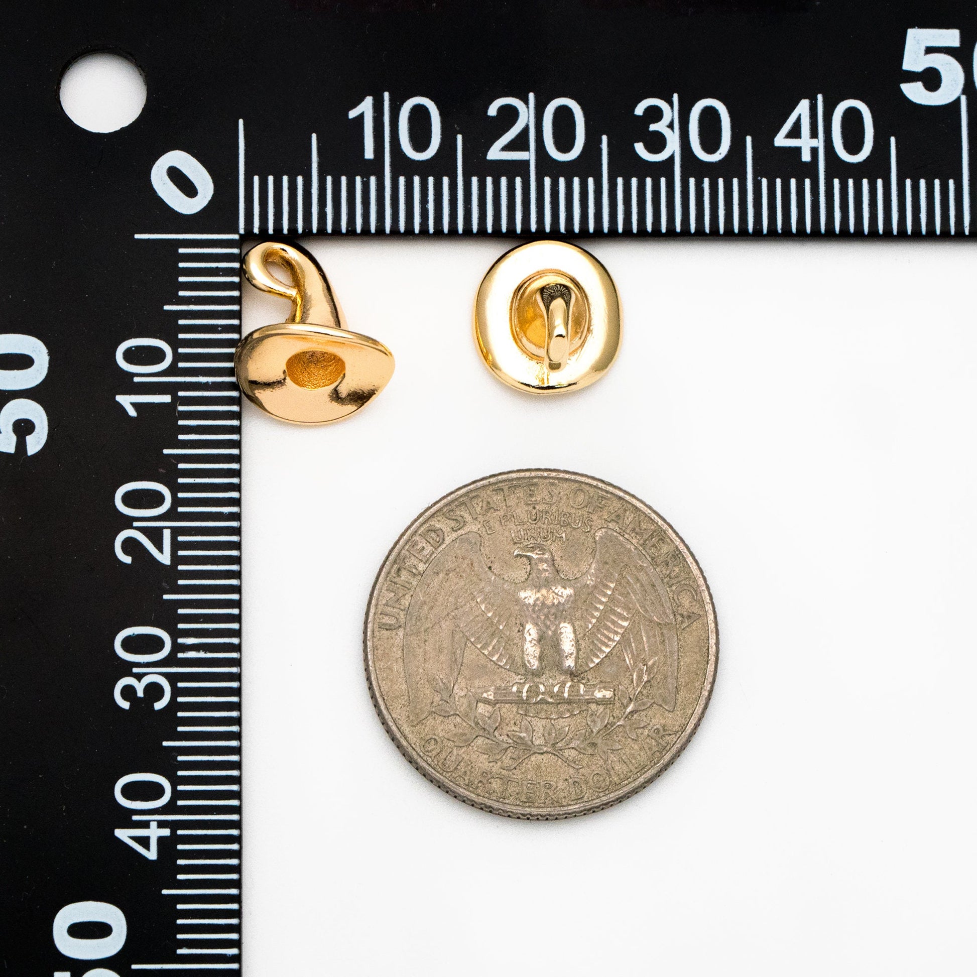 10pcs Gold Magic Hat Charm, Real Gold plated Brass, Witch Wizard Hat Charms (GB-4155)