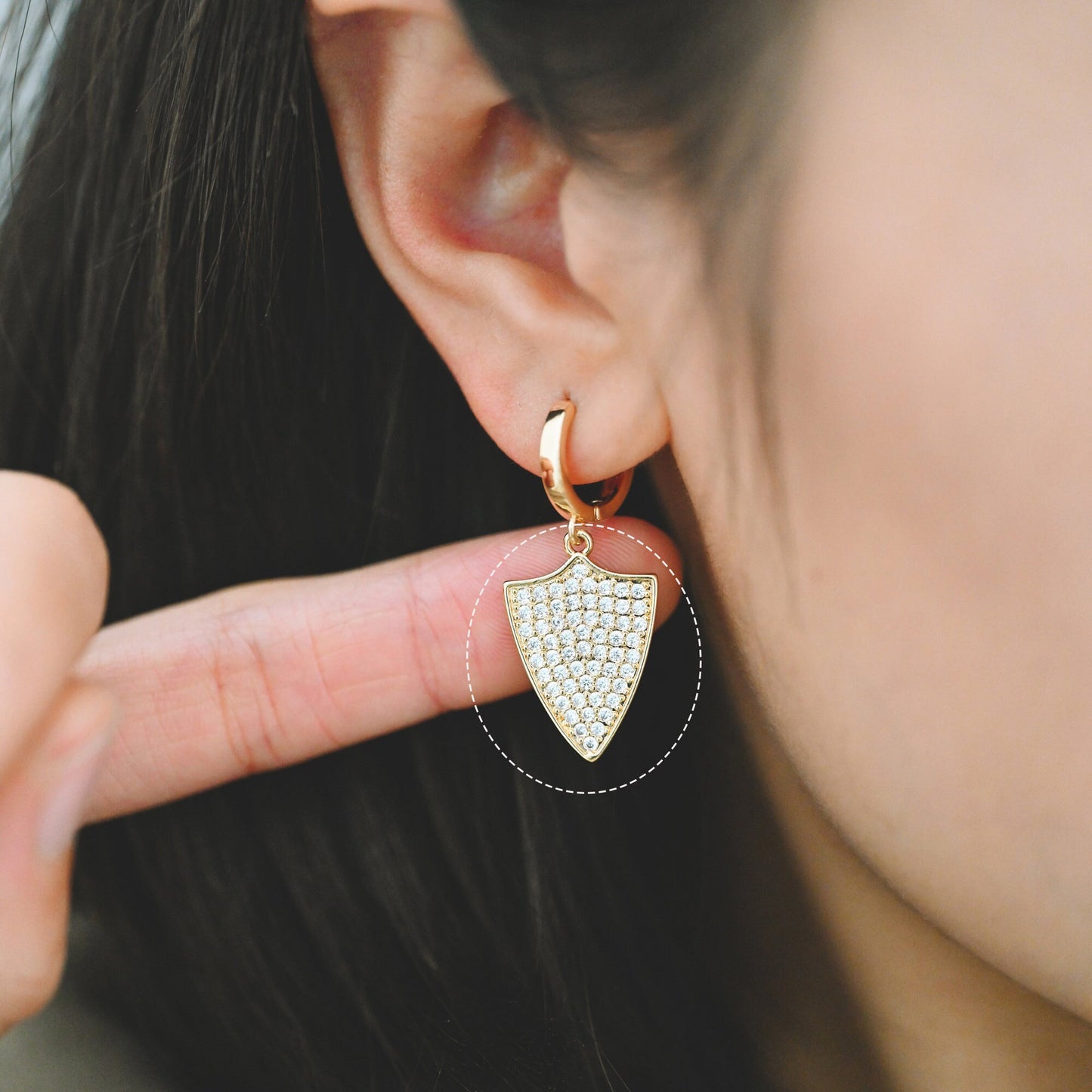 4pcs CZ pave Dainty Shield Charm Medieval Knight Medallion Pendant for Necklace Earring Bracelet Charm (GB-1560)