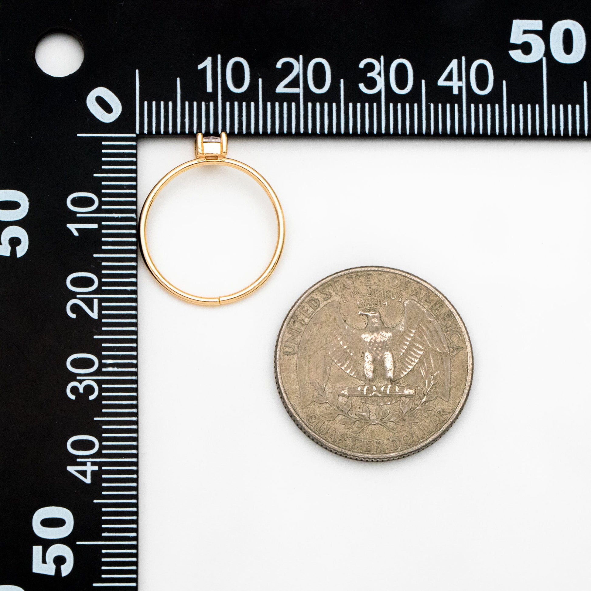 4pcs CZ Pave Gold/ Silver Rectangle Ring, Dainty Ring, Thin Ring, Everyday Ring (#GB-4172)