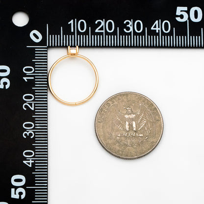 4pcs CZ Pave Gold/ Silver Rectangle Ring, Dainty Ring, Thin Ring, Everyday Ring (#GB-4172)