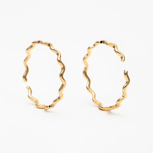 4pcs Gold/ Silver Wave Ring, Finger Ring, Everyday Ring, Modern Style Ring, Fashion Rings, Dainty Rings (#JZ-018-D)