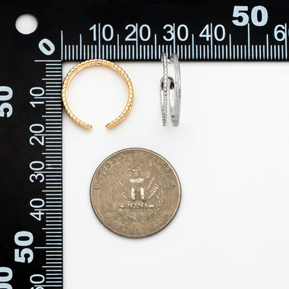4pcs Double Band Gold/ Silver Ring, Adjustable Ring, Minimalist Ring, Stacking Ring, Wire Open Ring (#GB-4185)
