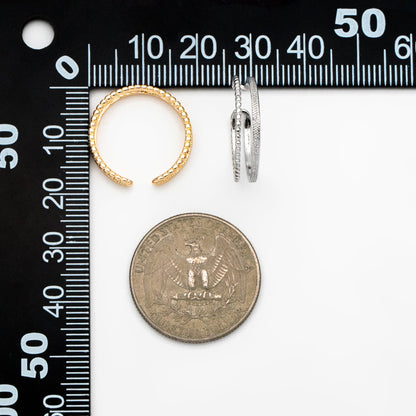 4pcs Double Band Gold/ Silver Ring, Adjustable Ring, Minimalist Ring, Stacking Ring, Wire Open Ring (#JZ-022-D)