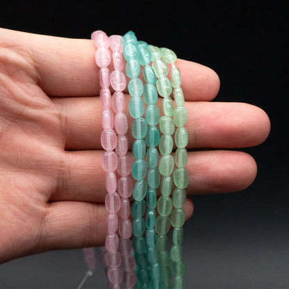 Cats Eye Beads Flat Oval 7x5mm, Full 14.5 inch strands (TR-077)