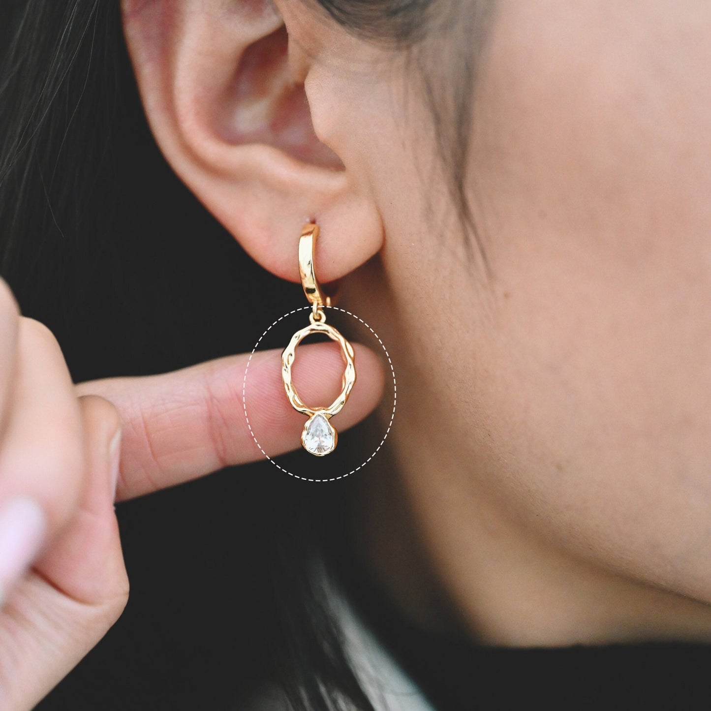 10pcs CZ pave Gold/ Silver Tone Oval Charm 22x11mm, Rhinestone Teardrop Charm (GB-1696)