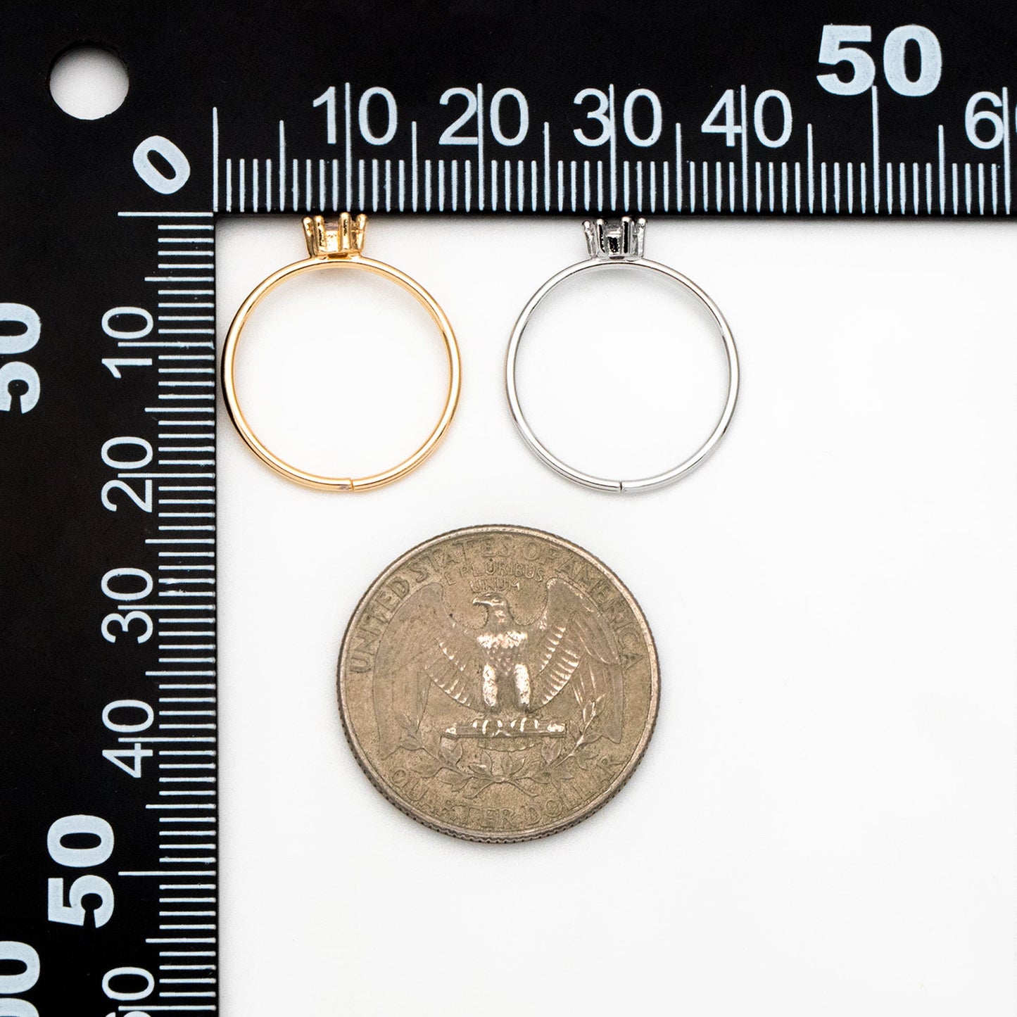 4pcs CZ Pave Gold/ Silver Minimalist Ring, Dainty Ring, Thin Ring, Weeding Ring (#GB-4169)