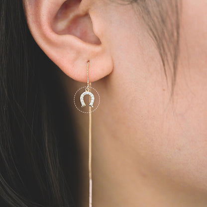 10pcs CZ Pave Gold Horseshoe Charms 9x6.5mm, U-shaped charm, Jewelry Supplies (GB-1439)