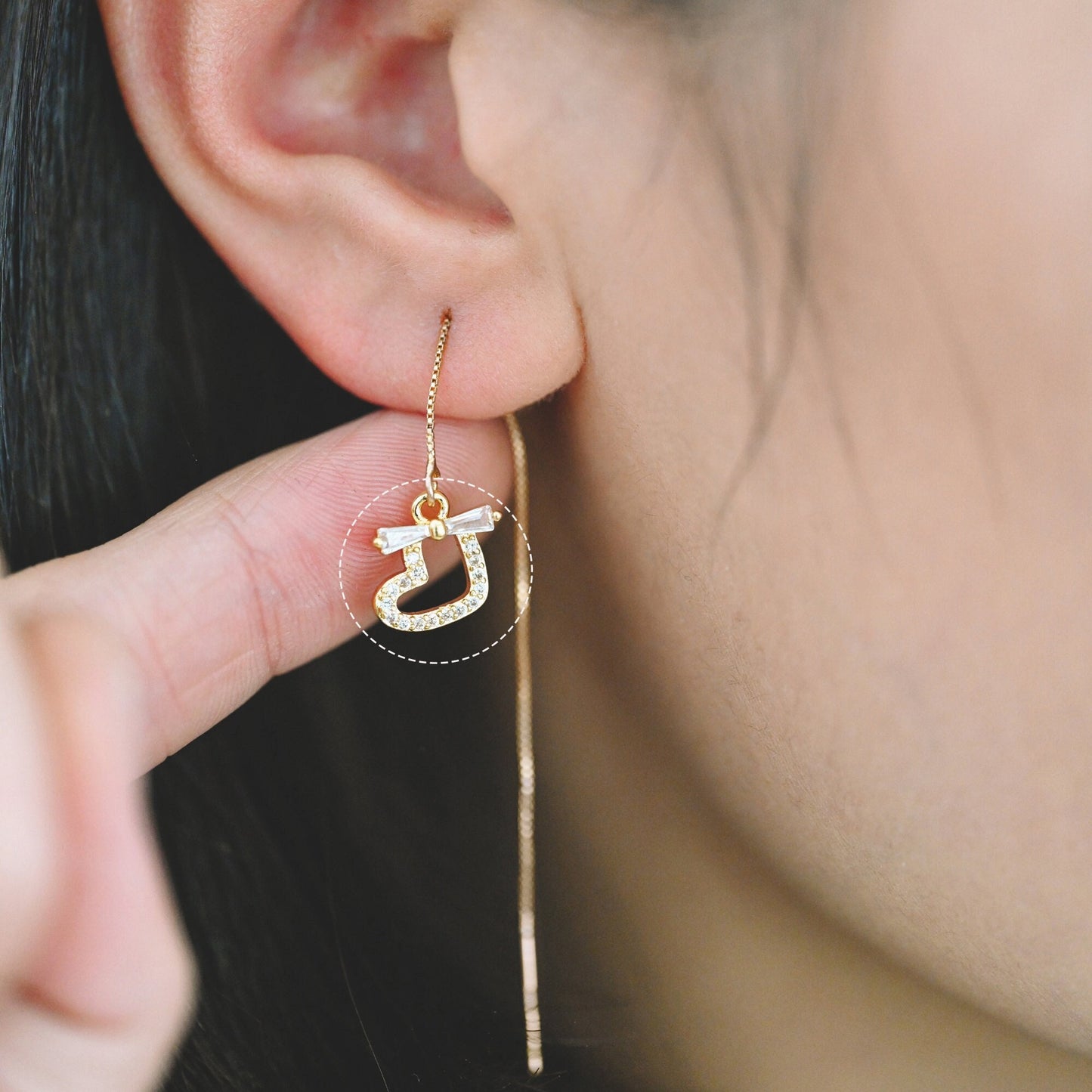 4pcs Gold plated Brass Micro Pave Sock Charms, Christmas Stocking Pendants 11x10mm (GB-713-J)