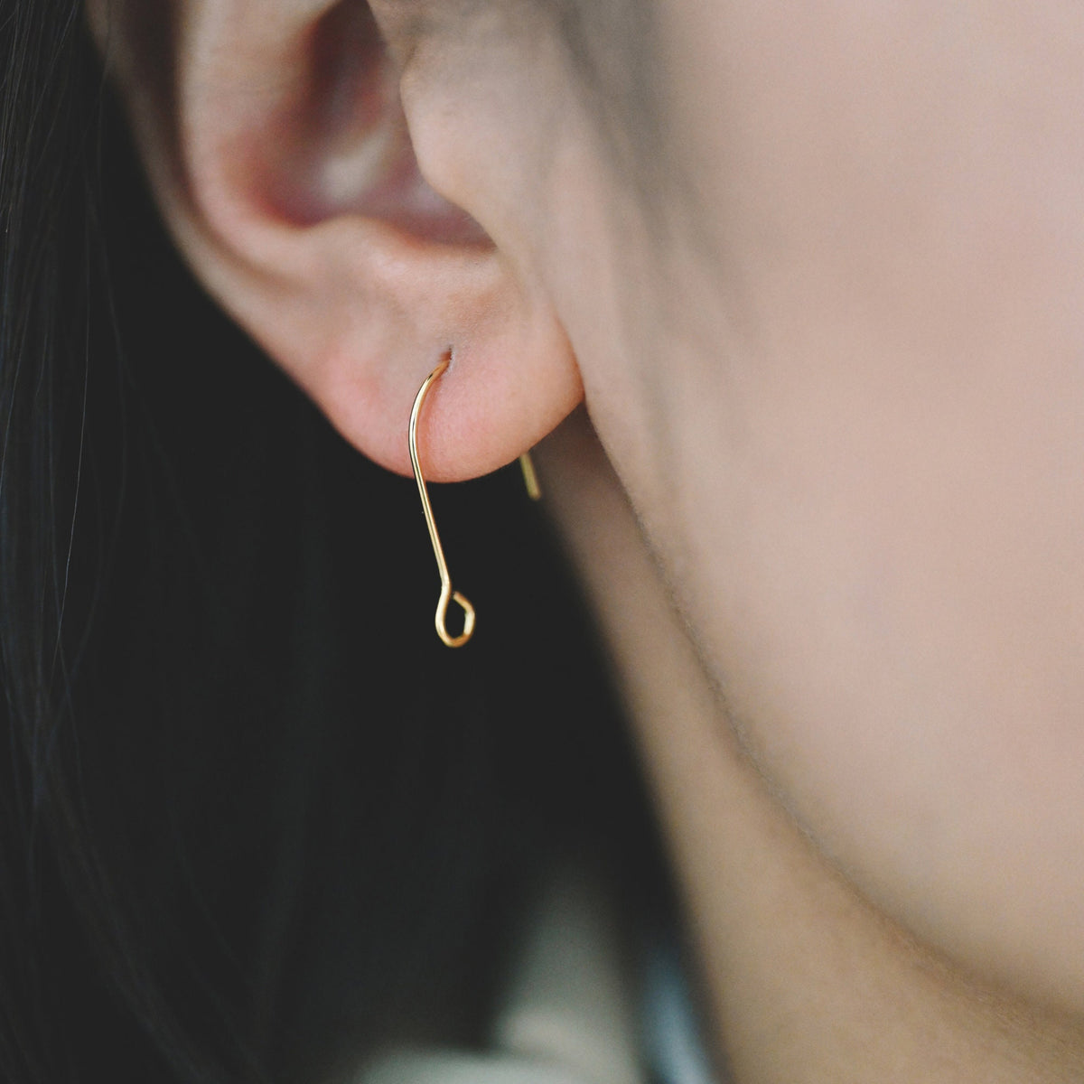 20pcs Gold/ Silver tone Ear Hooks 20/ 26/ 36mm, Gold/ Rhodium plated Brass Simple Earwires, DIY Earring Components Wholesale (GB-1253)