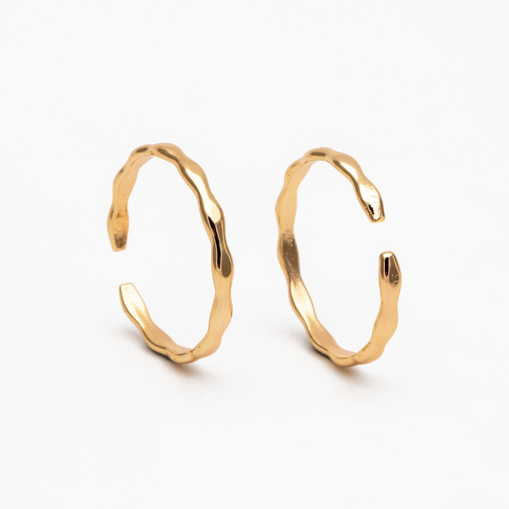 4pcs Gold/ Silver Wave Ring, Finger Ring, Everyday Ring, Modern Style Ring, Fashion Rings, Dainty Rings (#JZ-018-C)