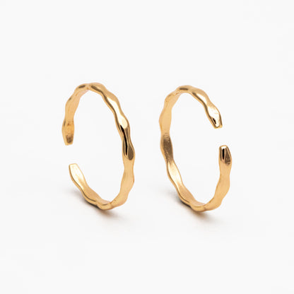 4pcs Gold/ Silver Wave Ring, Finger Ring, Everyday Ring, Modern Style Ring, Fashion Rings, Dainty Rings (#JZ-018-C)