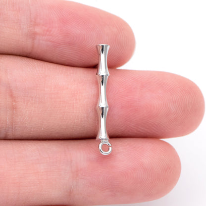 10pcs Gold/ Silver Tone Bar Ear Studs 24mm, Gold plated Brass Stick Earrings (#GB-1460)