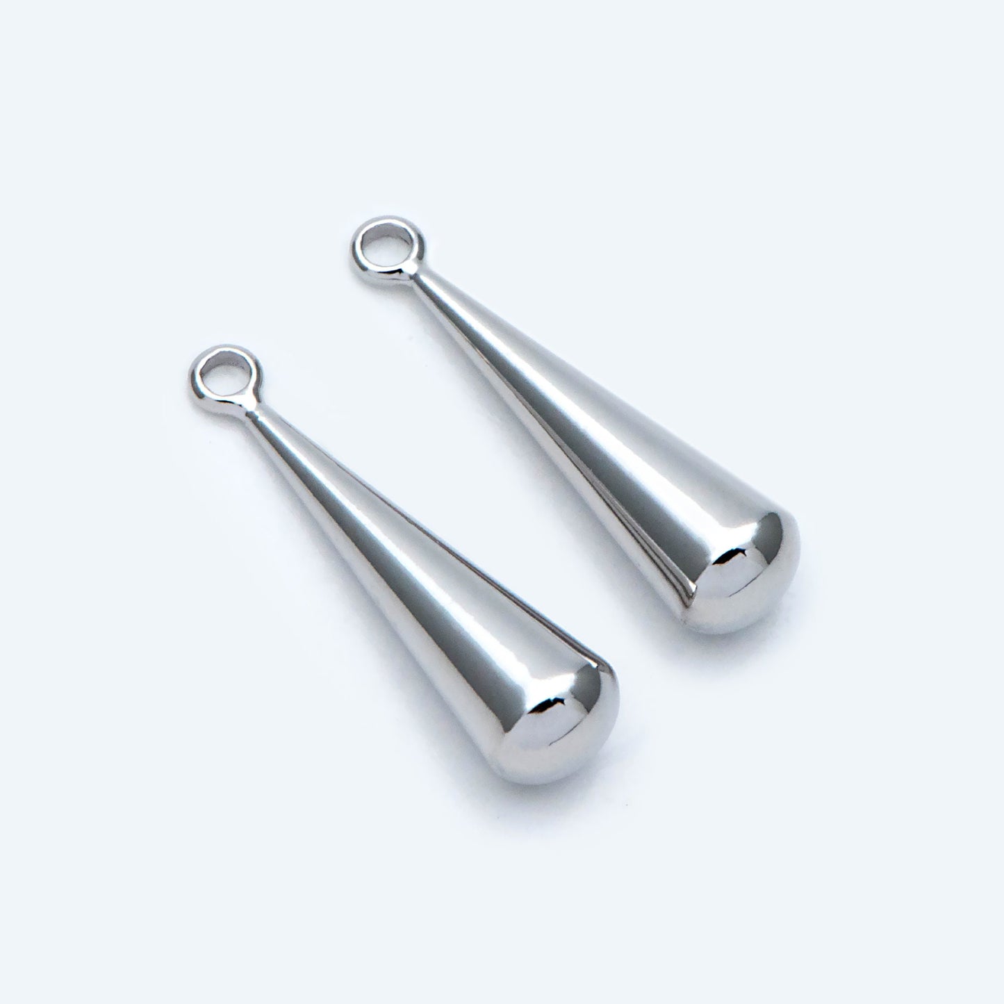 10pcs Gold/ Silver Teardrop Charm 23x6mm, Earring Drop charm, Water Drop charm (GB-1388)