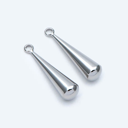 10pcs Gold/ Silver Teardrop Charm 23x6mm, Earring Drop charm, Water Drop charm (GB-1388)