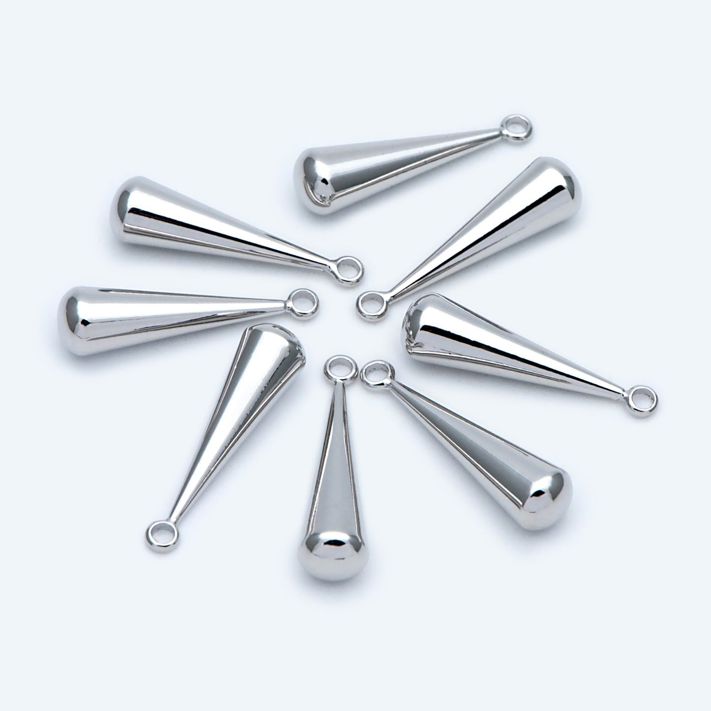 10pcs Gold/ Silver Teardrop Charm 23x6mm, Earring Drop charm, Water Drop charm (GB-1388)