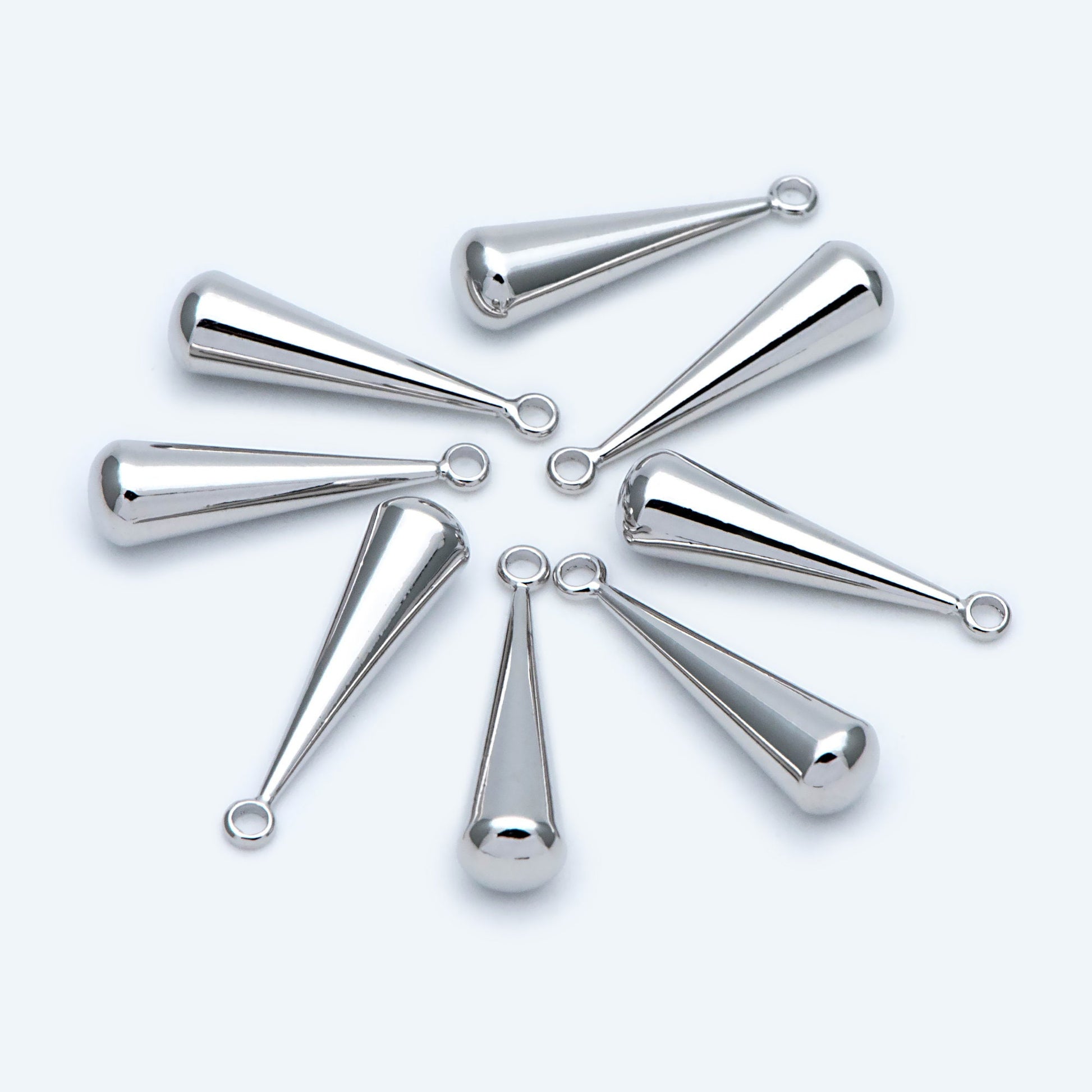 10pcs Gold/ Silver Teardrop Charm 23x6mm, Earring Drop charm, Water Drop charm (GB-1388)