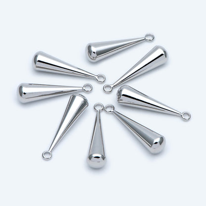 10pcs Gold/ Silver Teardrop Charm 23x6mm, Earring Drop charm, Water Drop charm (GB-1388)