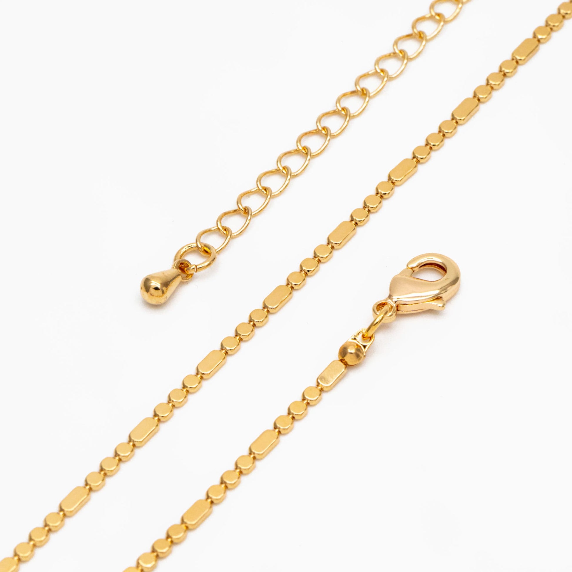 Gold plated Chain Bracelet/ Anklet/ Necklace, 16-18 inch with Extender Adjustable, Ready to Wear (#LK-590)