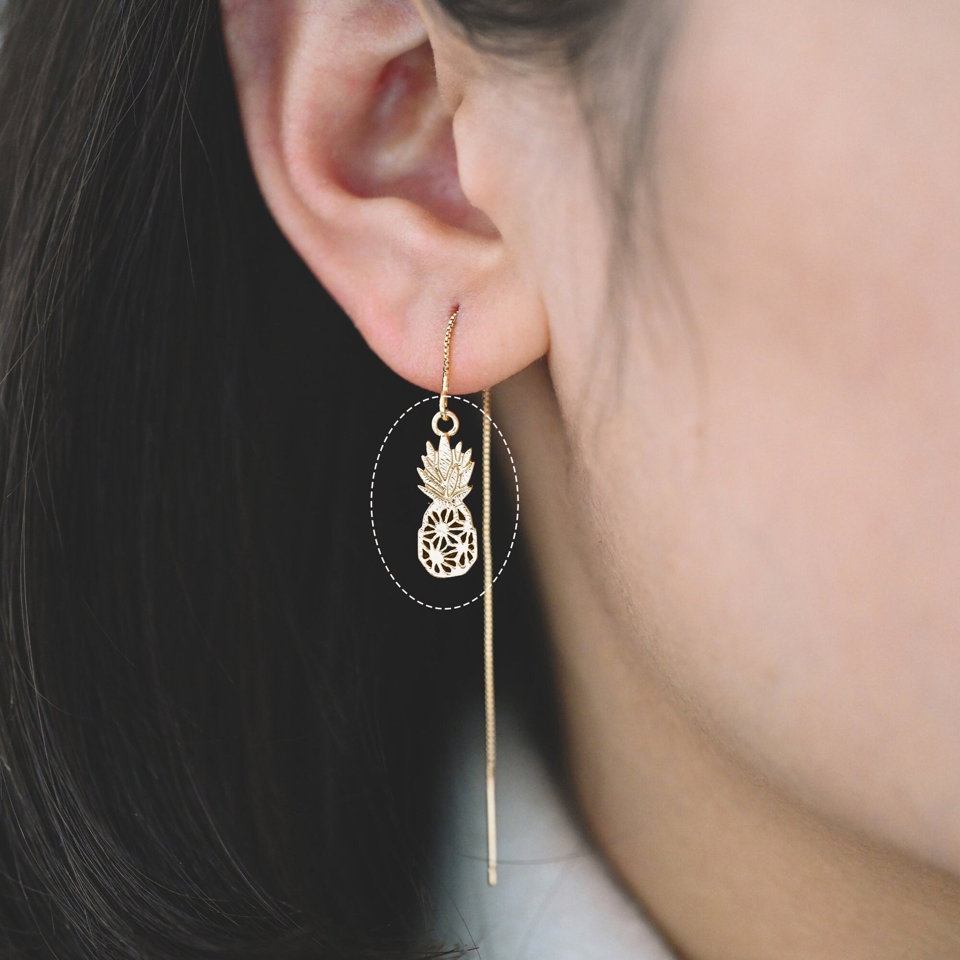 4pcs Gold /Silver Pineapple Charms 18x7mm, Real Gold/ Rhodium plated Brass, Lead Nickel Free (GB-4095-B)