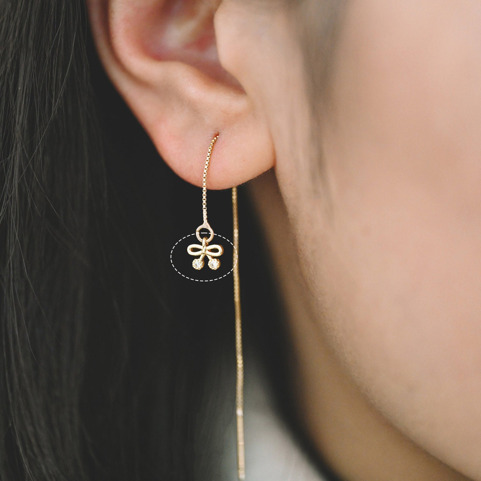 10pcs Gold Tiny Bow Knot Charm, CZ Pave Gold plated Brass Bowknot Charm (#GB-2745-A)