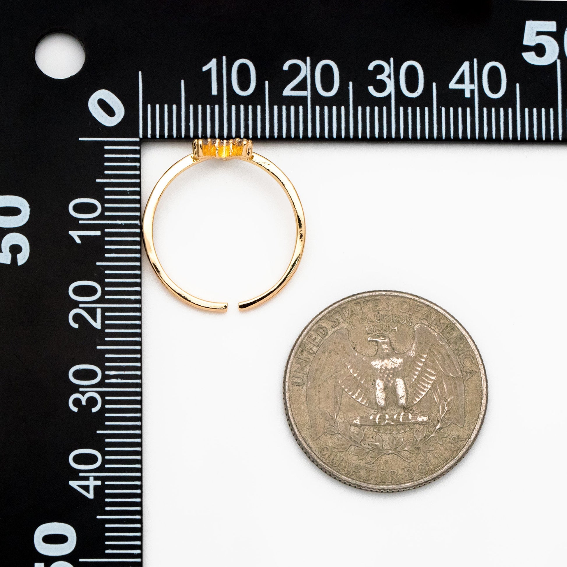 4pcs CZ Pave Gold/ Silver V Ring, Dainty Ring, Thin Ring, Everyday Ring (#GB-4216)