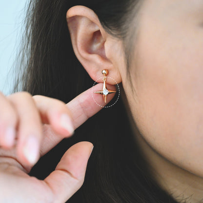 4pcs CZ Pave Gold Cross Star Charm Pendant 16x15mm, Jewelry Making, Diy Material, Jewelry Supplies (GB-1048-C)