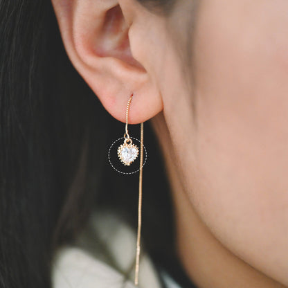 4pcs CZ pave Gold Heart Charms 9x7mm, Gold Plated Brass Heart Pendants (GB-2782-E)