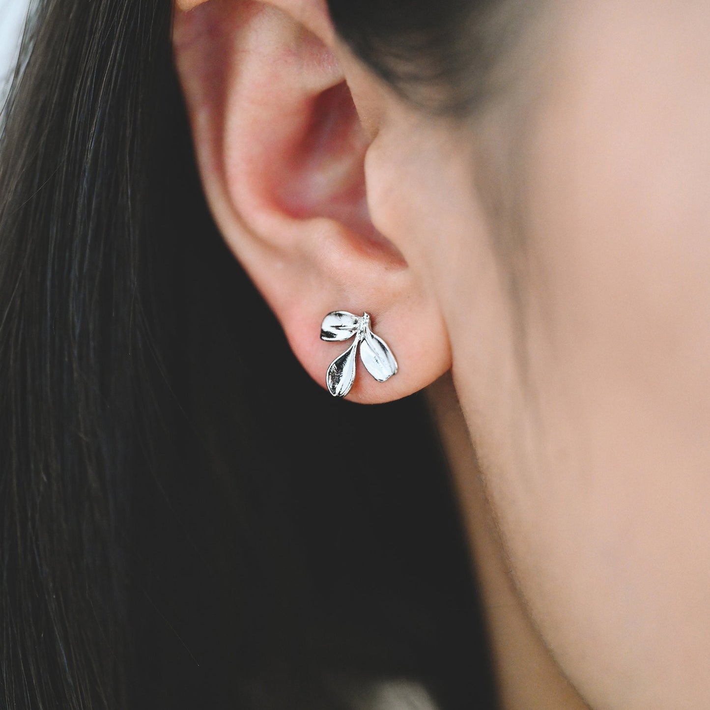 10pcs Gold/ Silver Tone Leaf Earring with Loop, Gold Plated Brass Stud Earrings, DIY Ear Findings (GB-1086)