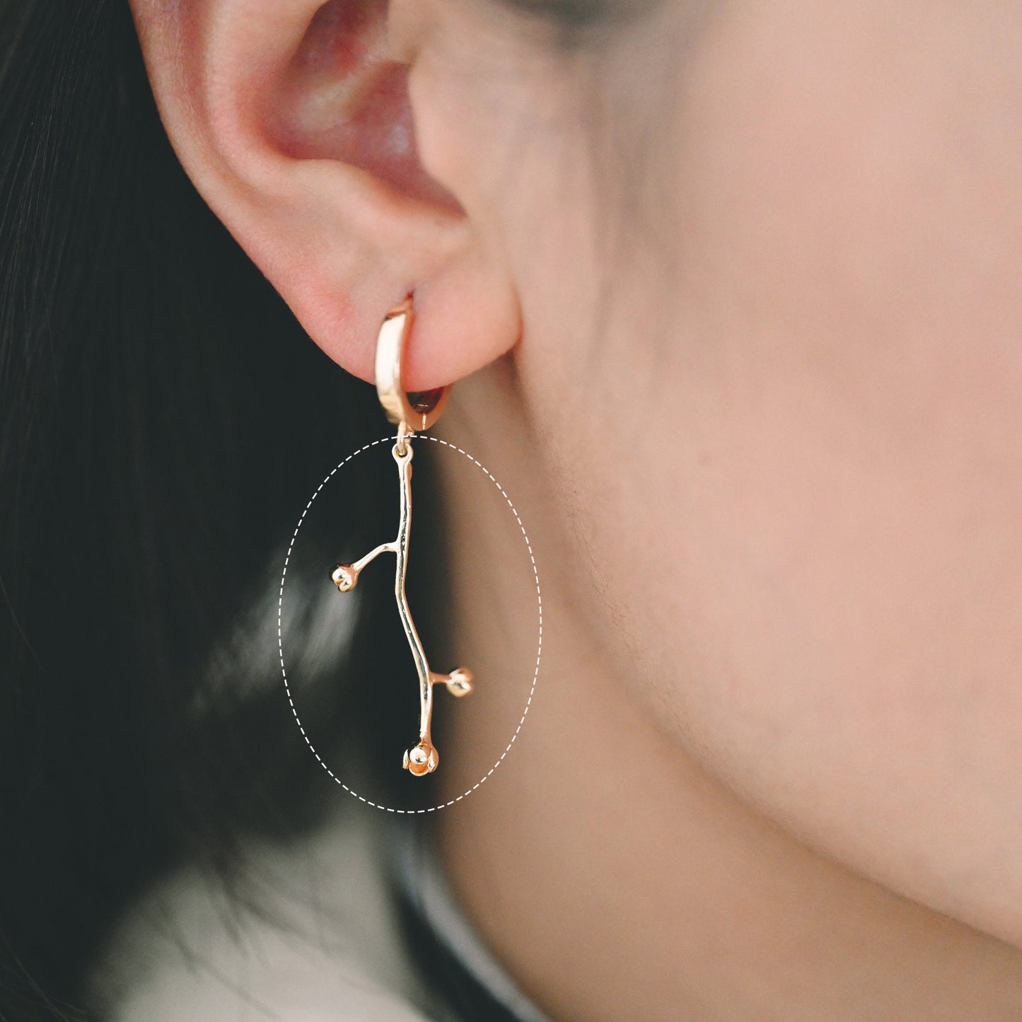 10pcs Gold Flower Branch Charms, Brass Filigree Branche Pendant, Blossom Charm for Jewelry Making (GB-1208)