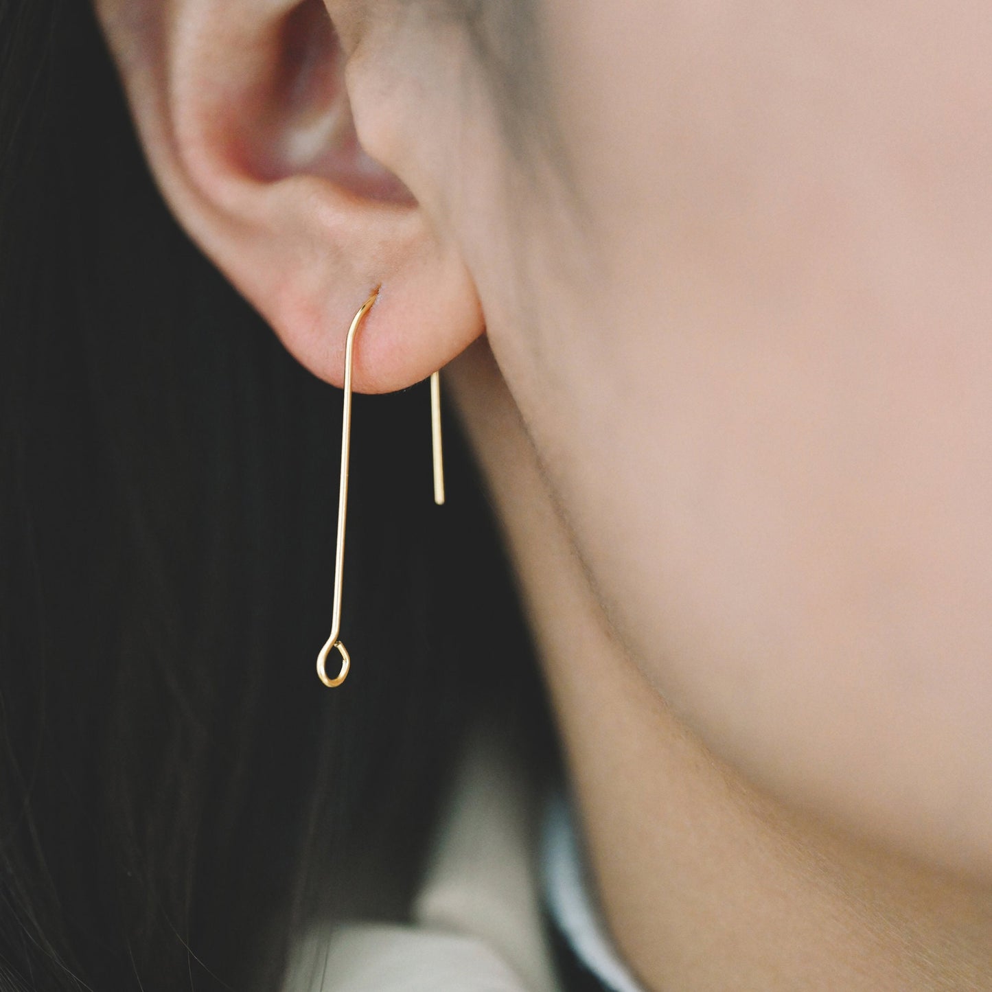 20pcs Gold/ Silver tone Ear Hooks 20/ 26/ 36mm, Gold/ Rhodium plated Brass Simple Earwires, DIY Earring Components Wholesale (GB-1253)