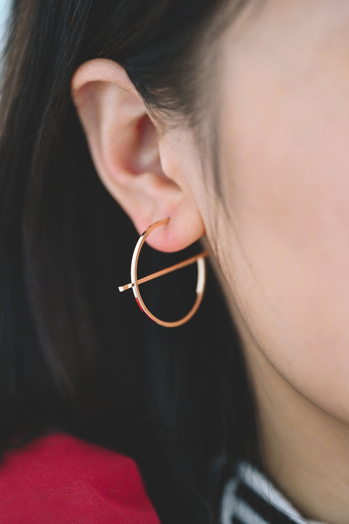 10pcs Gold/ Silver plated Brass Earring Posts, Geometric Circle Stud Earring, Circle Size 35mm (GB-509)