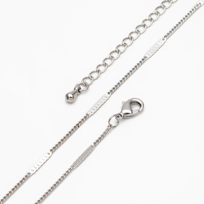 Dainty Gold/ Silver tone Flat Link Chains, Finished Bracelet/ Anklet/ Necklace with Extender Chain, Ready to Wear (#LK-177)