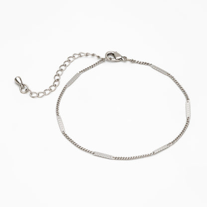 Dainty Gold/ Silver tone Flat Link Chains, Finished Bracelet/ Anklet/ Necklace with Extender Chain, Ready to Wear (#LK-177)
