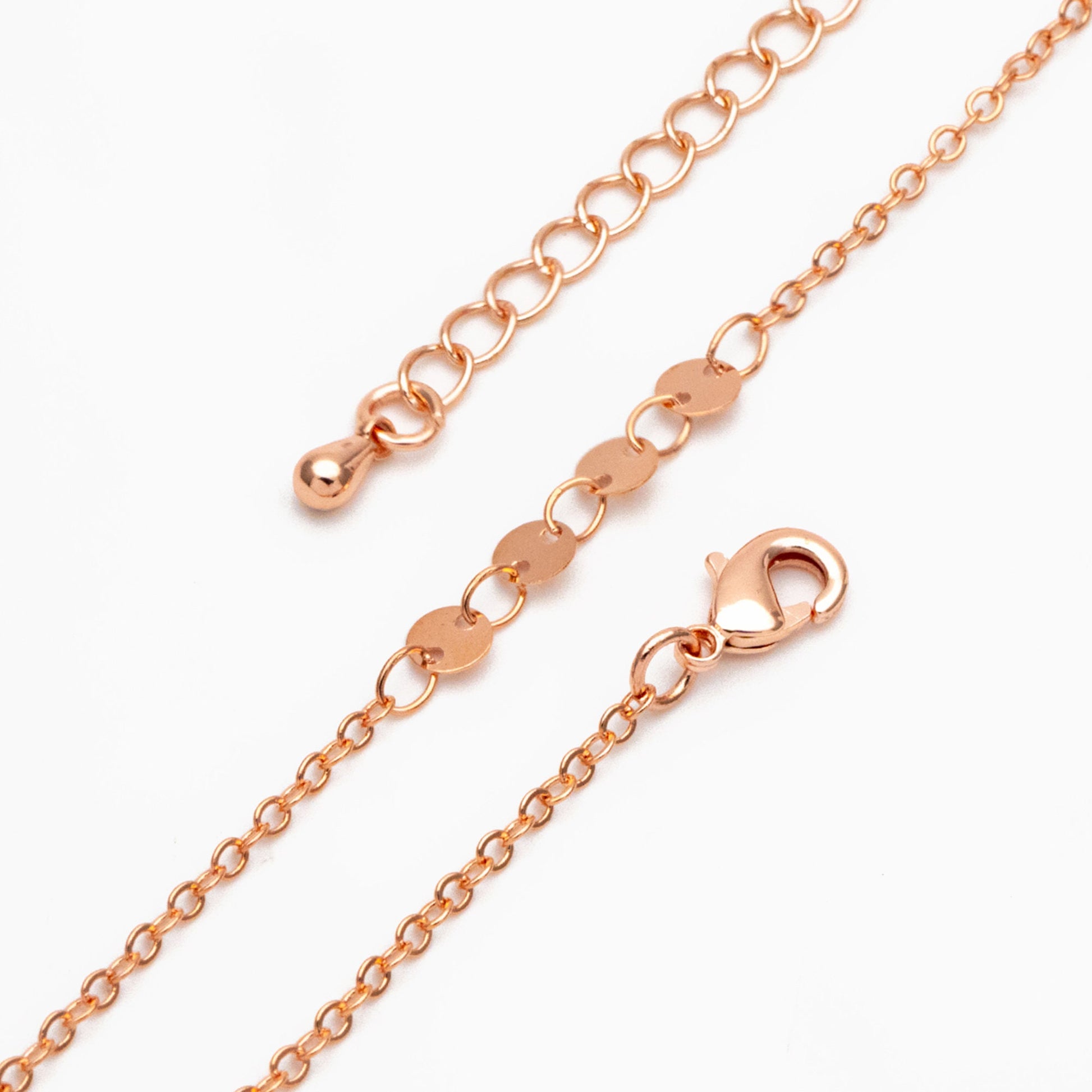 Gold/ Silver/ Rose Gold Disc Chains 4mm, Finished Bracelet/ Anklet/ Necklace with Extender, Ready to Wear (#LK-190)
