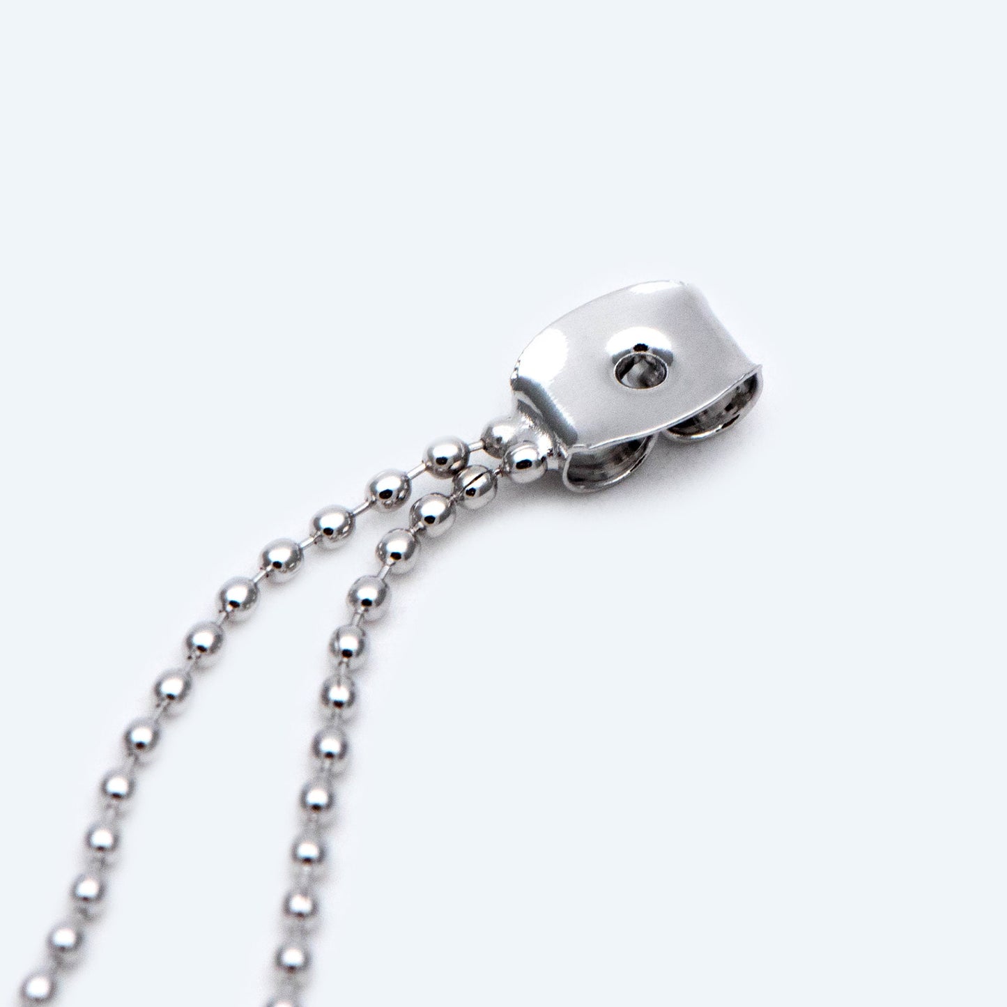 10pcs Gold/ Silver Tone Ear Back Stoppers, Earring Nuts with Long Tassel Chain 90mm, Earring Component Findings (GB-245-D)