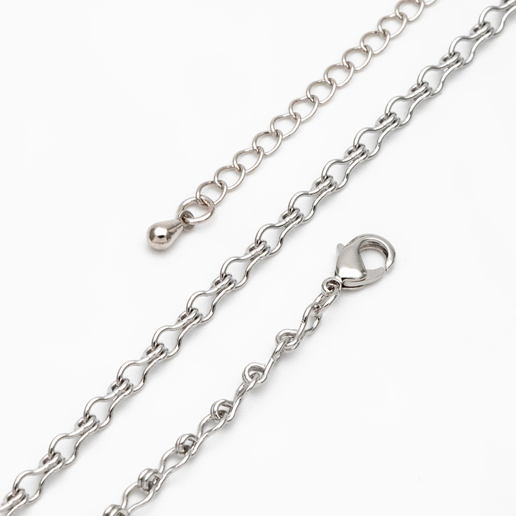 Gold/ Silver Tone Link Chains 3.5mm, Finished Bracelet/ Anklet/ Necklace with Extender Chain, Ready to Wear (#LK-231)