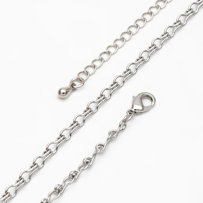 Gold/ Silver Tone Link Chains 3.5mm, Finished Bracelet/ Anklet/ Necklace with Extender Chain, Ready to Wear (#LK-231)