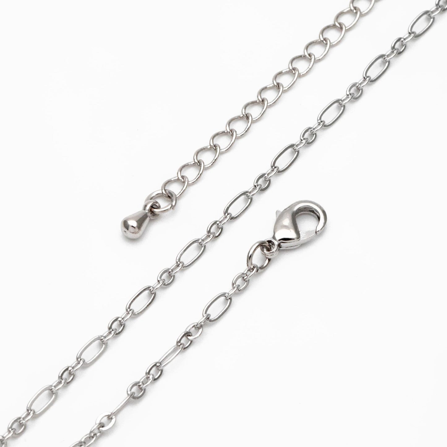 Gold/ Silver/ Rose Gold Oval Cable Chains 2.4mm, Finished Bracelet/ Anklet/ Necklace with Extender Chain, Ready to Wear (#LK-285)