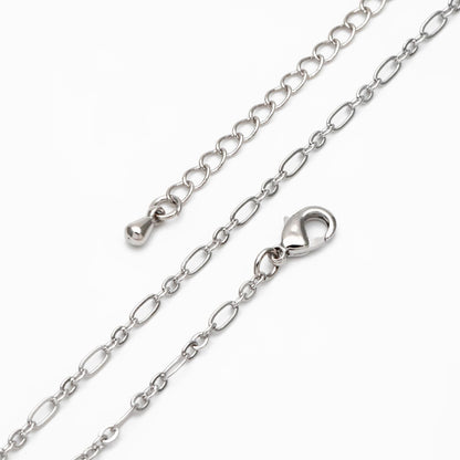 Gold/ Silver/ Rose Gold Oval Cable Chains 2.4mm, Finished Bracelet/ Anklet/ Necklace with Extender Chain, Ready to Wear (#LK-285)