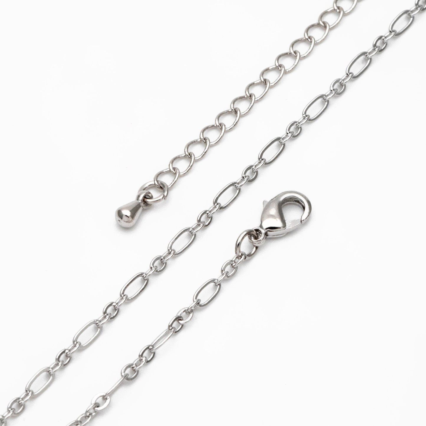 Gold/ Silver/ Rose Gold Oval Cable Chains 2.4mm, Finished Bracelet/ Anklet/ Necklace with Extender Chain, Ready to Wear (#LK-285)