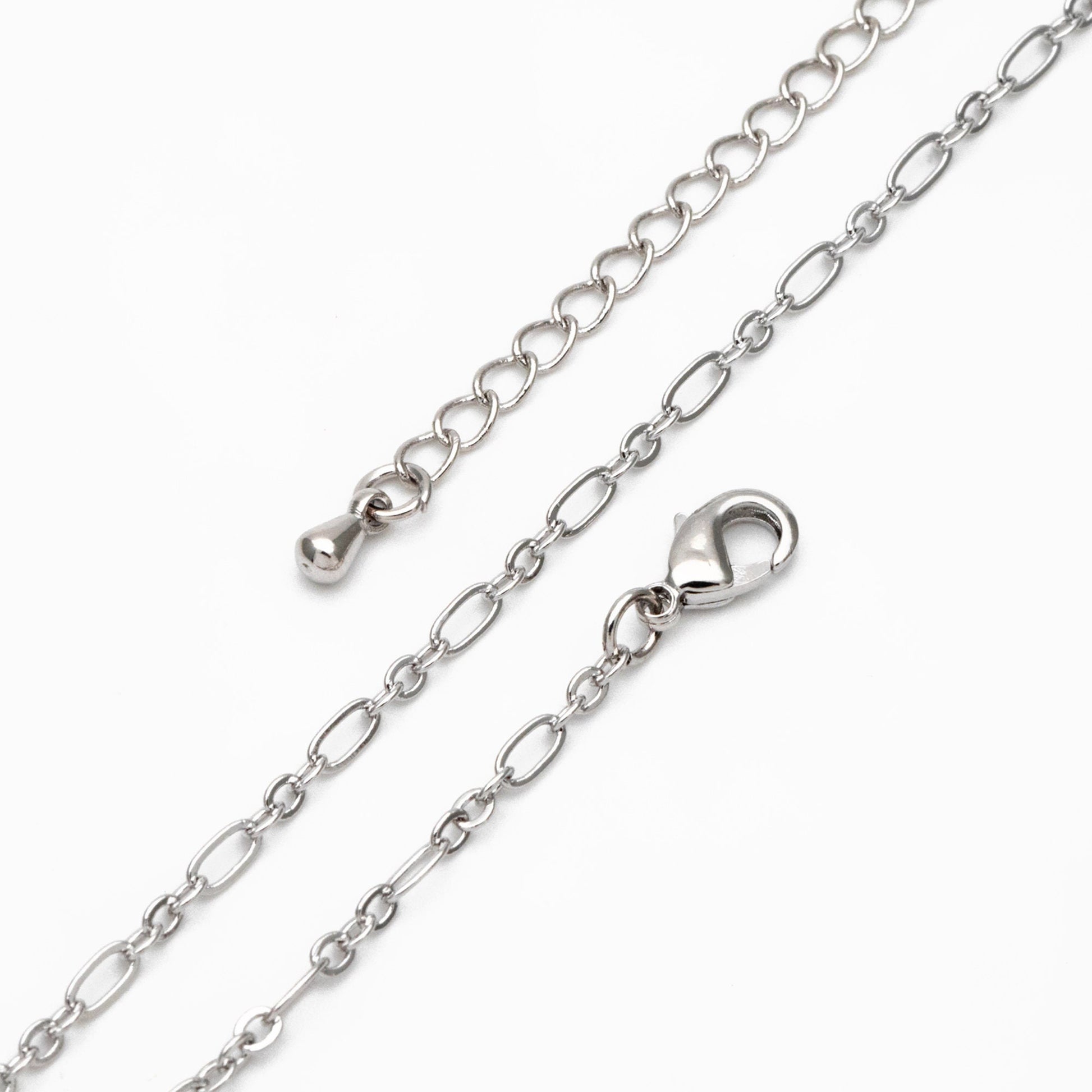 Gold/ Silver/ Rose Gold Oval Cable Chains 2.4mm, Finished Bracelet/ Anklet/ Necklace with Extender Chain, Ready to Wear (#LK-285)