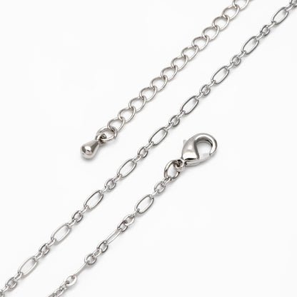 Gold/ Silver/ Rose Gold Oval Cable Chains 2.4mm, Finished Bracelet/ Anklet/ Necklace with Extender Chain, Ready to Wear (#LK-285)