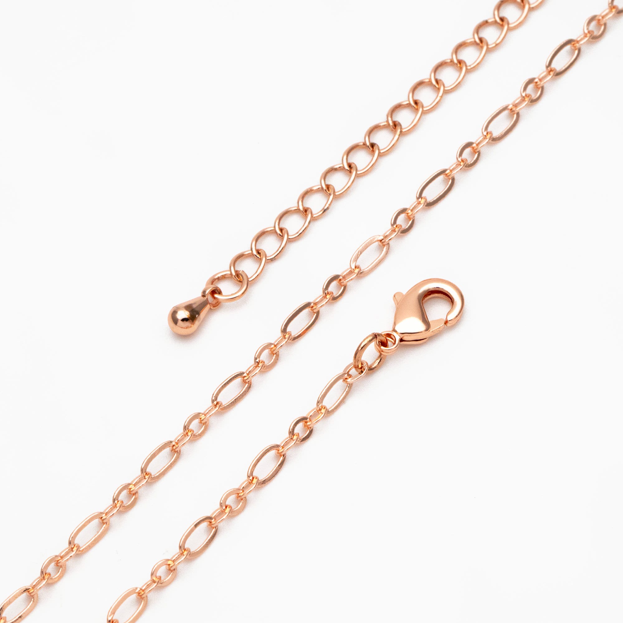 Gold/ Silver/ Rose Gold Oval Cable Chains 2.4mm, Finished Bracelet/ Anklet/ Necklace with Extender Chain, Ready to Wear (#LK-285)