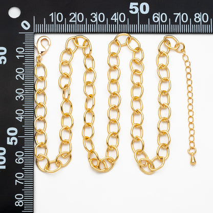 Dainty Gold/ Silver Oval Link Chains, Finished Bracelet/ Anklet/ Necklace with Extender Chain, Ready to Wear (#LK-331)