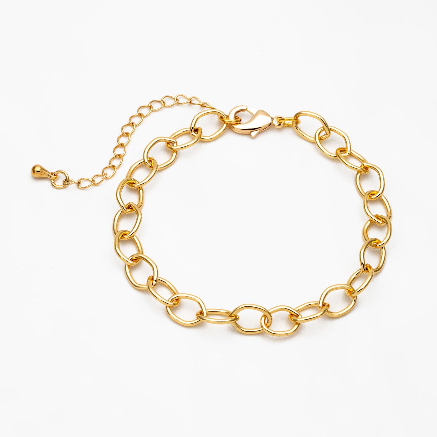 Dainty Gold/ Silver Oval Link Chains, Finished Bracelet/ Anklet/ Necklace with Extender Chain, Ready to Wear (#LK-331)