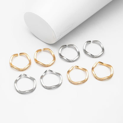 4pcs CZ Pave Gold/ Silver Wave Ring, Finger Ring, Everyday Ring, Modern Style Ring, Fashion Rings, Dainty Rings (#JZ-028-B)