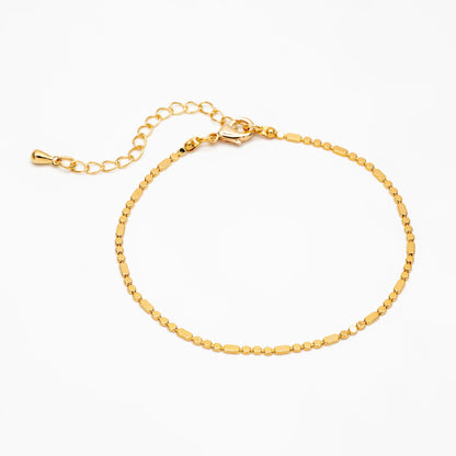 Gold plated Chain Bracelet/ Anklet/ Necklace, 16-18 inch with Extender Adjustable, Ready to Wear (#LK-590)