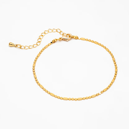 Gold plated Chain Bracelet/ Anklet/ Necklace, 16-18 inch with Extender Adjustable, Ready to Wear (#LK-590)